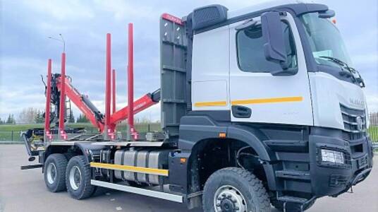 Автомобиль‑сортиментовоз на шасси KAMAZ‑65955 с ГМУ V‑KRAN 1098